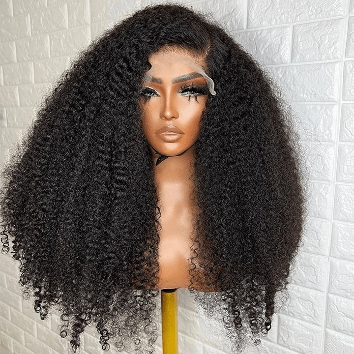 13x4/13x6 HD Transparent Lace Front Wig kinky Curly Hair Pre Plucked Hairline Real Human Hair Wig-Geeta Hair