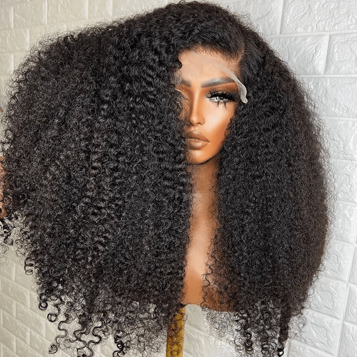 13x4/13x6 HD Transparent Lace Front Wig kinky Curly Hair Pre Plucked Hairline Real Human Hair Wig-Geeta Hair