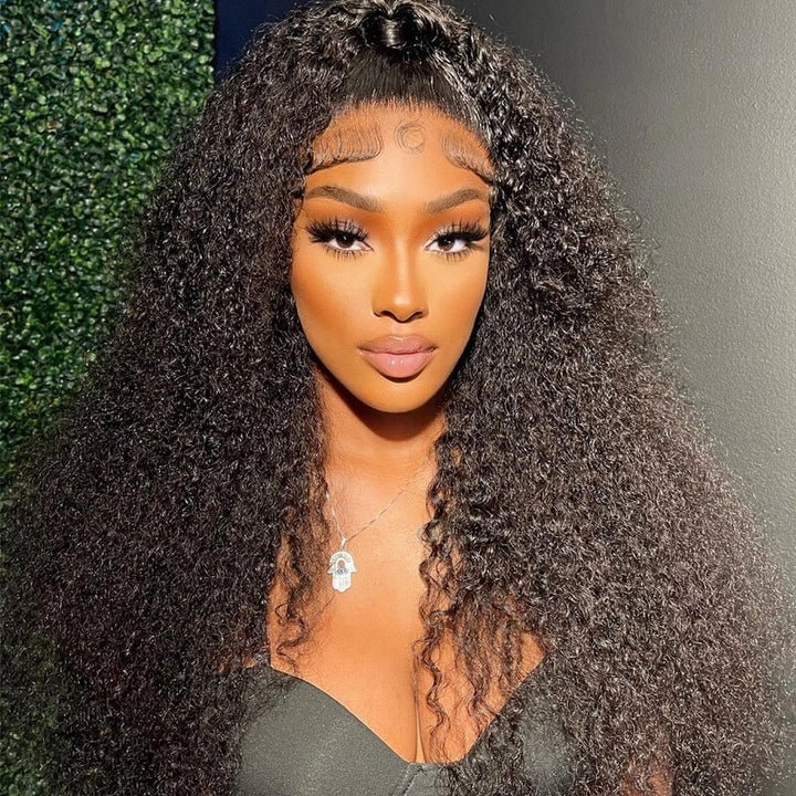 13x4/13x6 HD Transparent Lace Front Wig kinky Curly Hair Pre Plucked Hairline Real Human Hair Wig-Geeta Hair