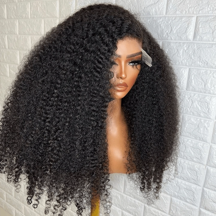 13x4/13x6 HD Transparent Lace Front Wig kinky Curly Hair Pre Plucked Hairline Real Human Hair Wig-Geeta Hair