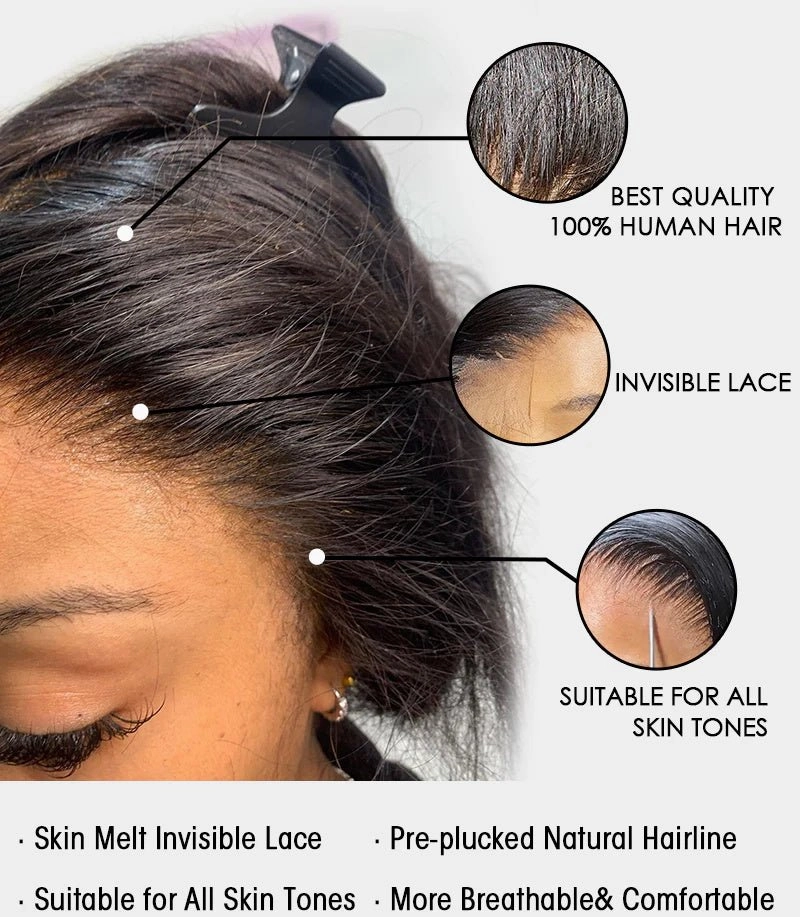 13x4 Transparent HD Lace Front Loose Deep Wave Glueless Human Hair Wig - Geeta Hair