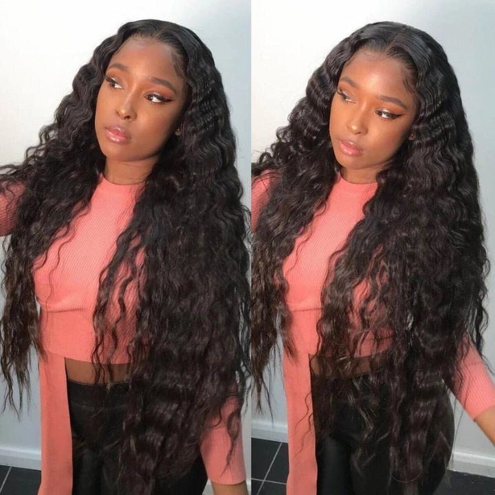 13x4 Transparent HD Lace Front Loose Deep Wave Glueless Human Hair Wig - Geeta Hair