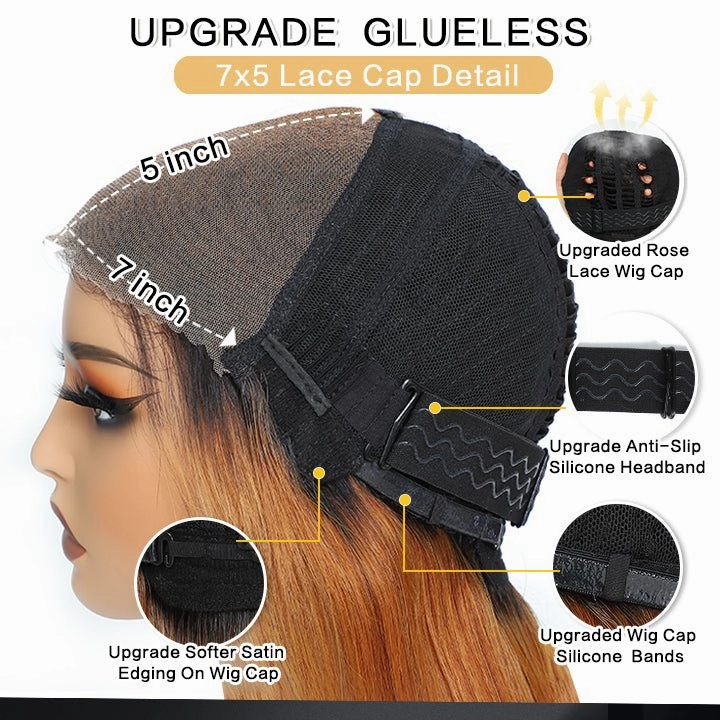 24 Hours Shipping Highlight Brown Glueless G1B/30 Color Body Wave 13x4 HD Lace Front Wig Pre Plucked 180% Density