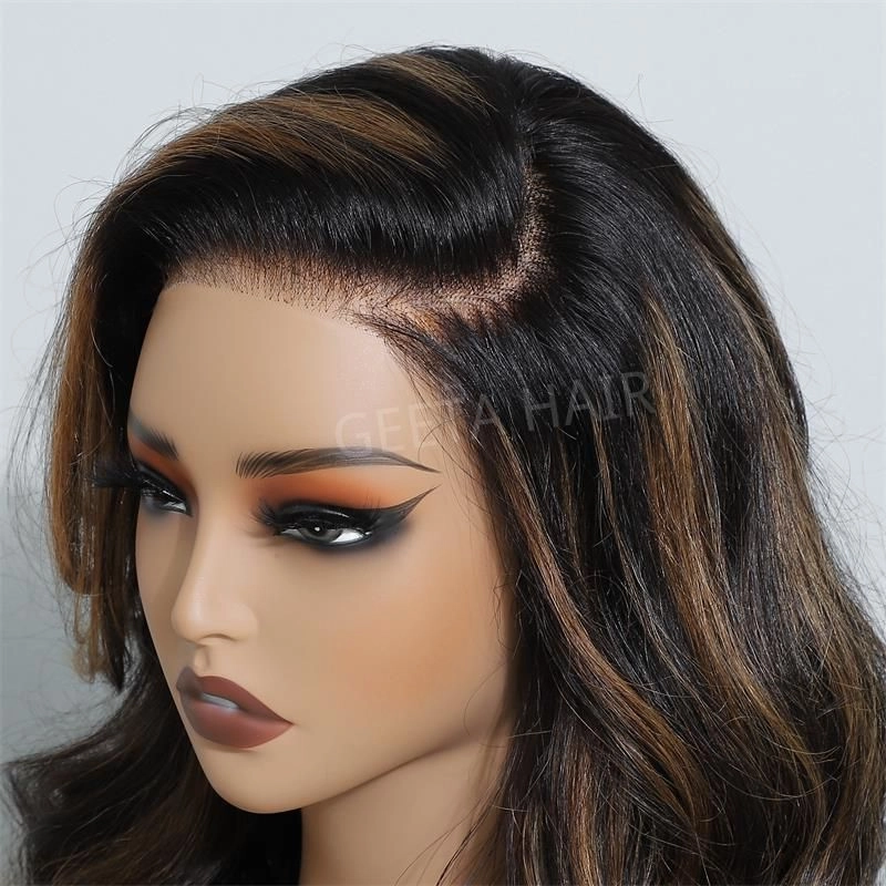 24 Hours Shipping Highlight Brown Glueless G1B/30 Color Body Wave 13x4 HD Lace Front Wig Pre Plucked 180% Density