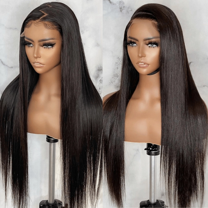 24 Hours Shipping Straight Hair Pre Cut 4x6 HD Lace Front Wig Pre Plucked Natural Hairline 100% Virgin Human Hair Wigs