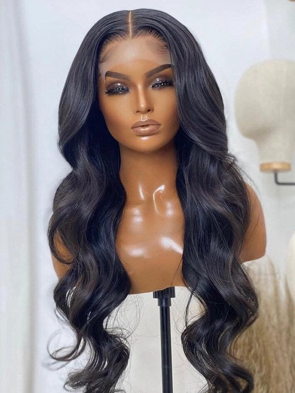 24hrs shipping Chinalacewig Body Wave 13X6 Transparent Lace Front Human Hair Wigs Bleached Knots CF109