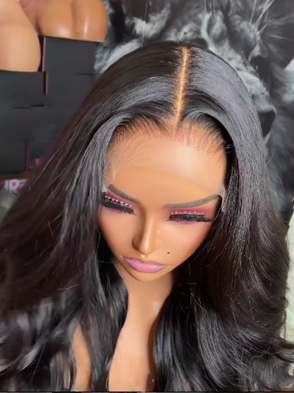 24hrs shipping Undetectable 360 HD Lace Virgin Human Hair Body Wave Black Color Wigs NCF120