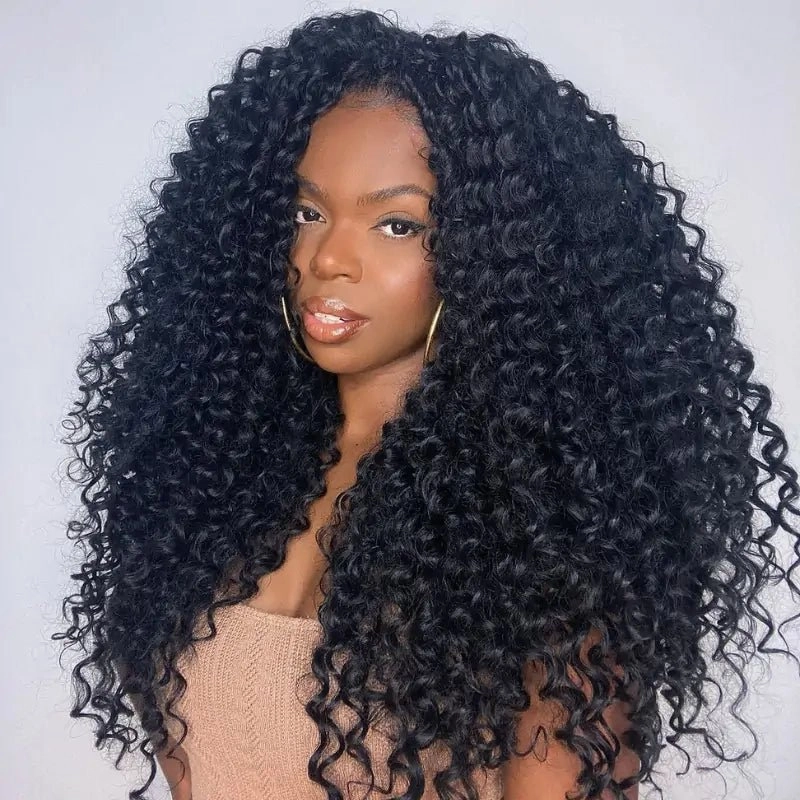 250% Density Full Curly Wave Lace Front Wigs 13x4 HD Lace Human Hair Wig