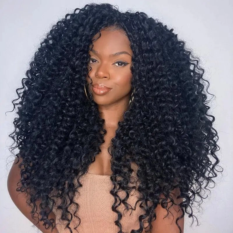 250% Density Full Curly Wave Lace Front Wigs 13x4 HD Lace Human Hair Wig
