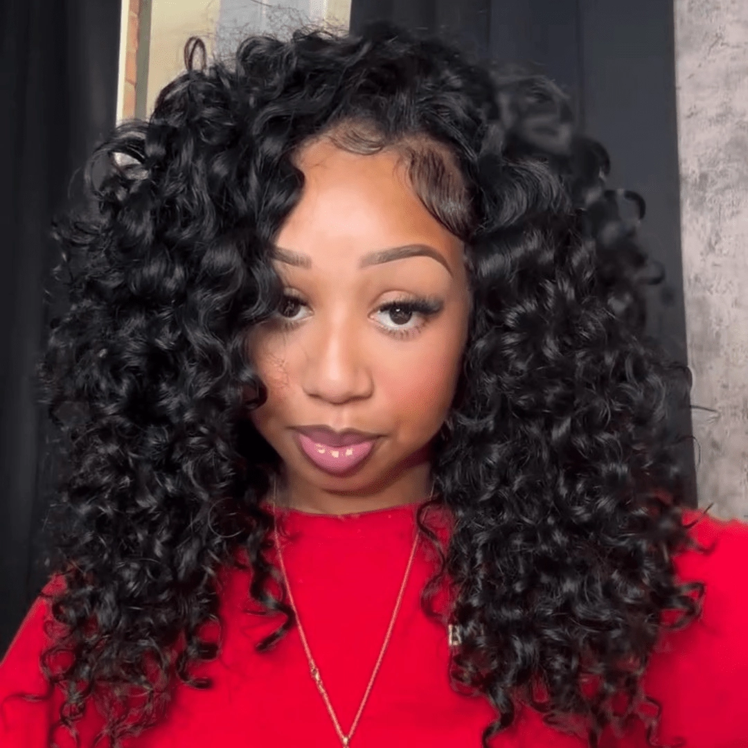 300% Density Nola Curl Glueless 13x4 Lace Front Human Hair Wigs Full Resilient Curly Wigs Pre Bleached Knots