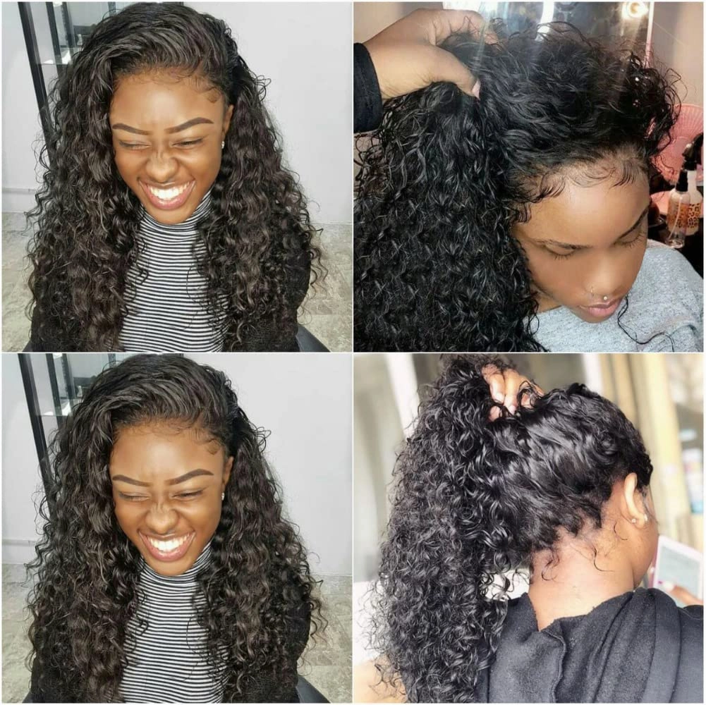 360 HD Lace Front Human Hair Wigs Invisible Water Wave Lace Front Wig With Pre Plucked Hairline For Black Women-Geetahair