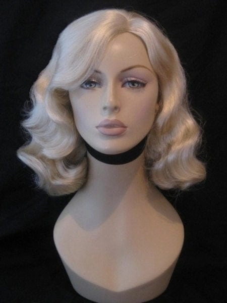 40s blonde pinup style wig with marcel waves: Lauren