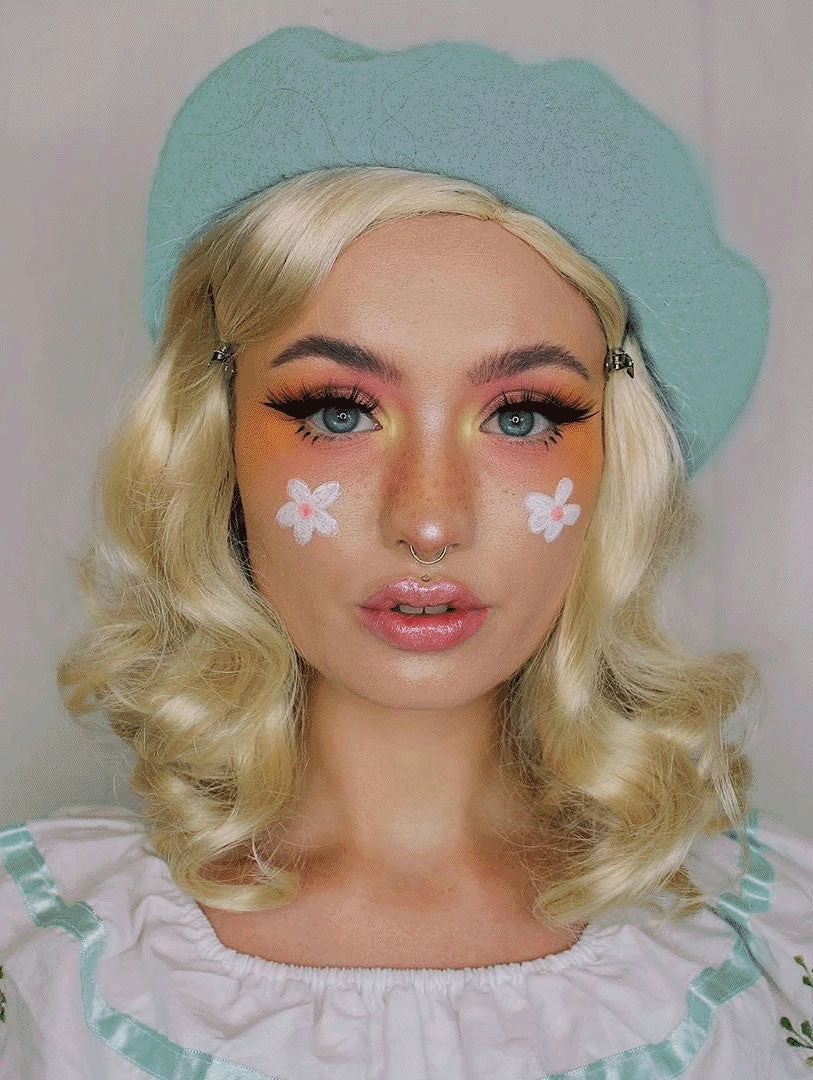 40s blonde pinup style wig with marcel waves: Lauren