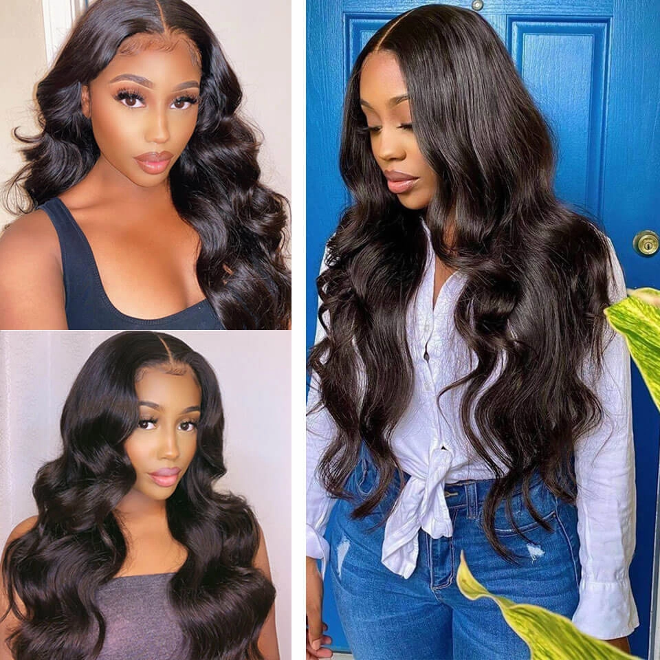 4x4 Lace Closure Body Wave 180% High Density Brazilian Real Human Hair Wigs-Geeta Hair