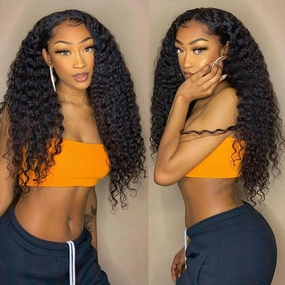 50% Extra $100 OFF : Deep Wave 13x6 Invisible HD Lace Frontal Wig-Flash Sale, Only 2 Days