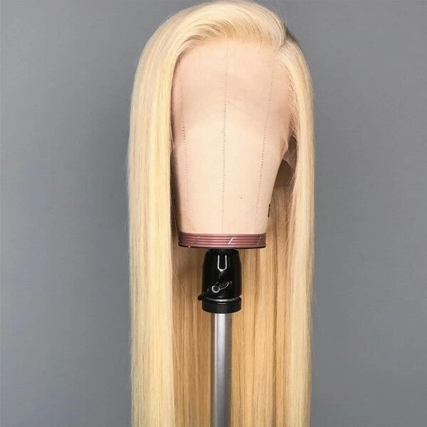 613 Hair Straight 5x5 Closure HD Lace Front Wig Blonde Pre Plucked Glueless Human Hair Wigs