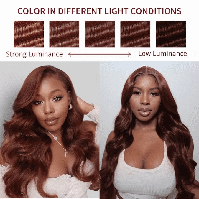 70% OFF| Reddish Brown Loose Wave Wig 6x4 Put on and Go Glueless Wigs with Bleached Knots US ONLY