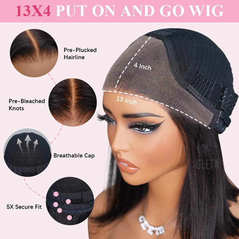 $199= 2 Wigs |  Geeta Highlight Water Wave 13x4 Lace Front Wig and 7x5 Glueless Lace Brown Wig Bogo Sale
