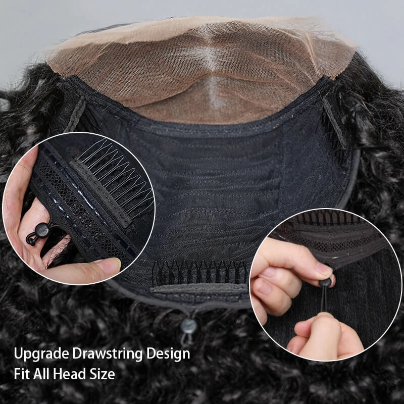 $199=30inch Deep Curly Glueless 13x4 HD Transparent Lace Front Wig Pre Plucked Brazilian Virgin Lace Front Wig with Baby Hair No Code Needed