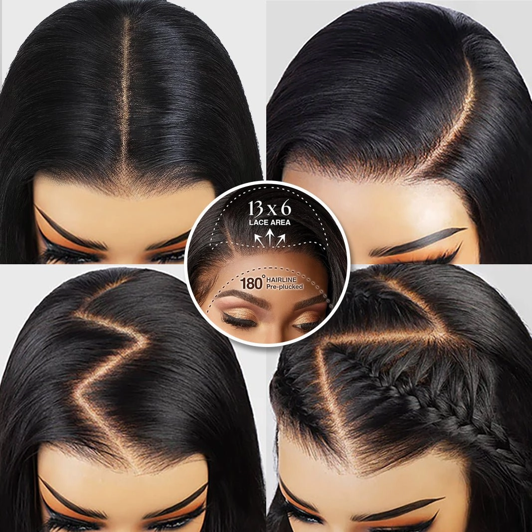 $199=30inch Pre Bleached Straight HD Transparent Glueless Wigs Human Hair 180% Density Flash Sale