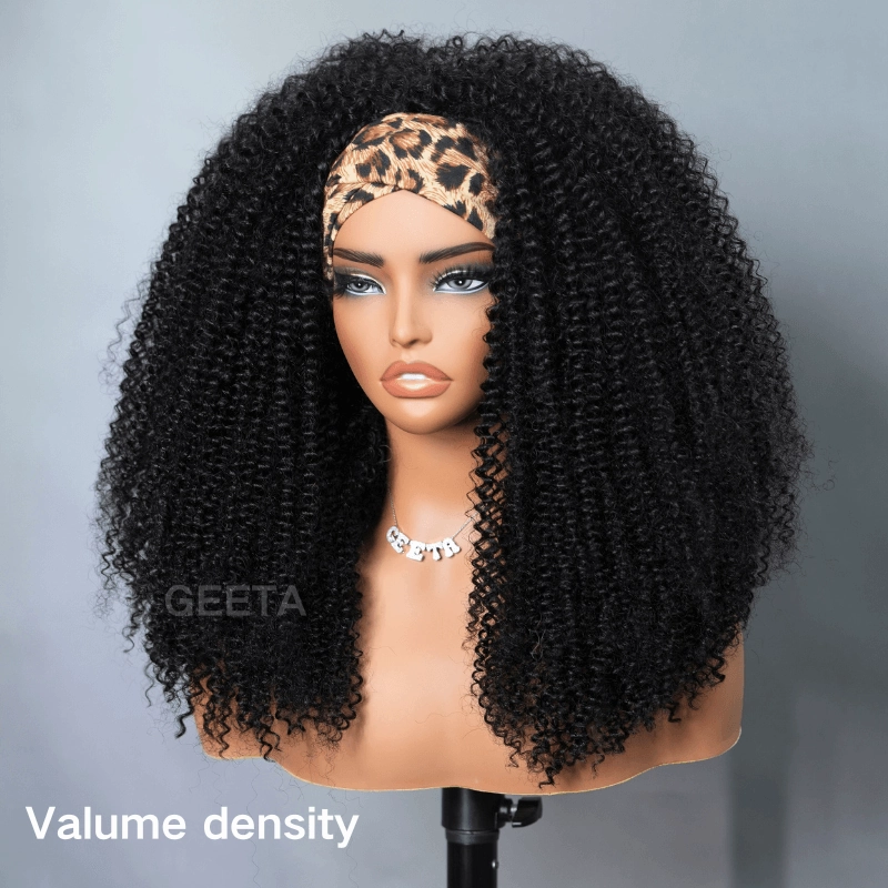 [3 In 1 Half Wig] Geeta Kinky Curly Coily Half Wig Invisible Drawstring Glueless Flip Over Wig Flash Sale