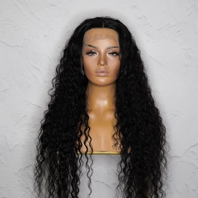ALEX Natural Black Raw Curl Human Hair Lace Front Wig