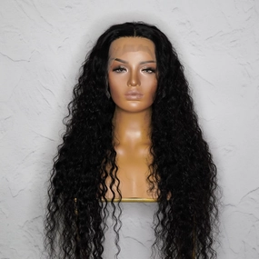 ALEX Natural Black Raw Curl Human Hair Lace Front Wig