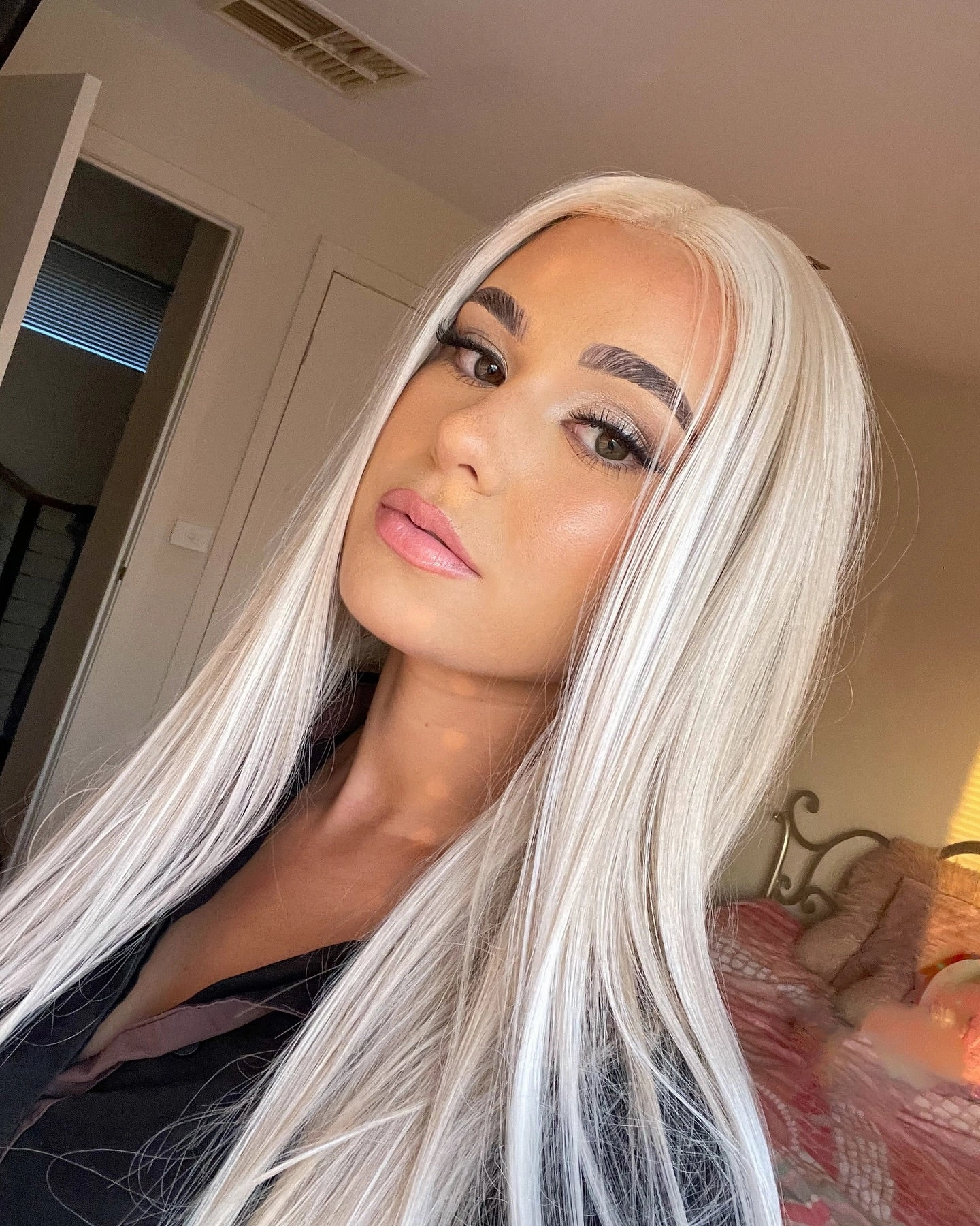 ALICIA Ombre White Blonde Lace Front Wig