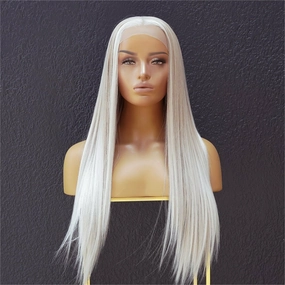 ALICIA Ombre White Blonde Lace Front Wig