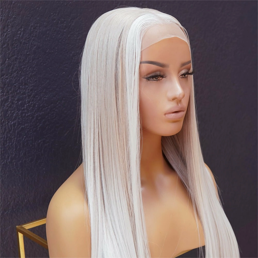 ALICIA Ombre White Blonde Lace Front Wig