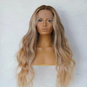 ARIA Mixed Blonde Ombre Human Hair Lace Front Wig
