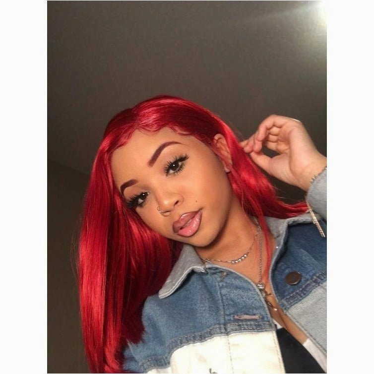 ARIEL 30" Red Lace Front Wig
