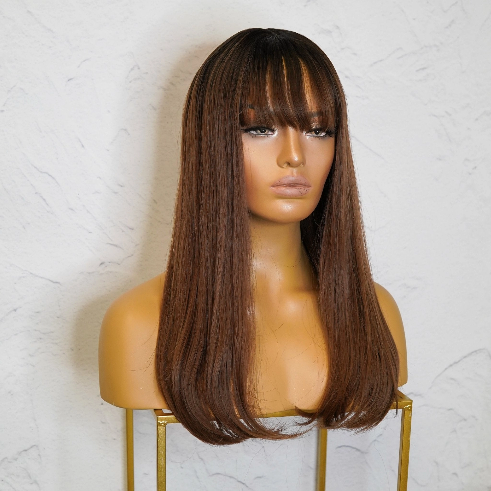 ASHLEY Brown 18" Fringe Wig