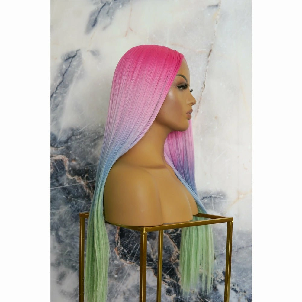 ATLANTIS Rainbow Ombre Lace Front Wig