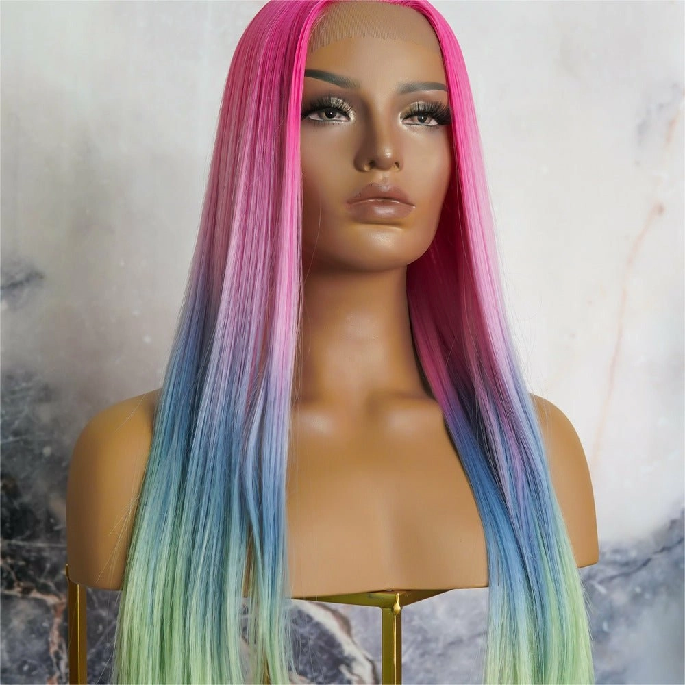 ATLANTIS Rainbow Ombre Lace Front Wig