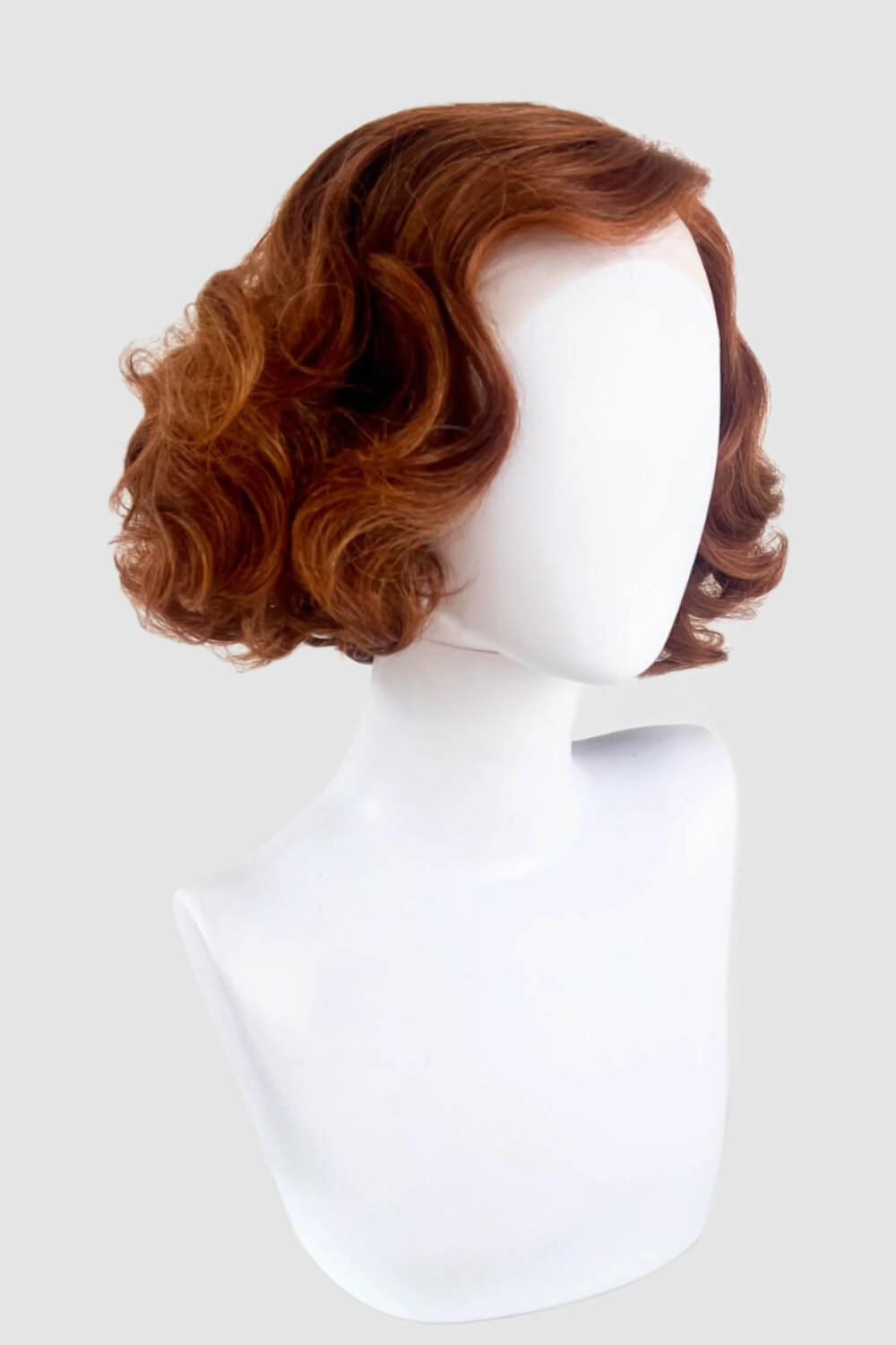 Auburn pinup wig, lace front, vintage style: Clementine