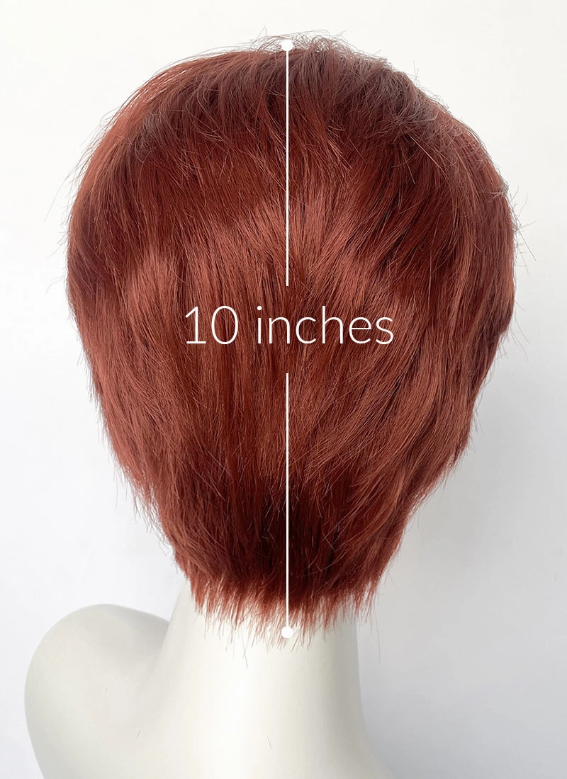 Auburn Straight Lace Front Synthetic Hair Men's Wig LF6056