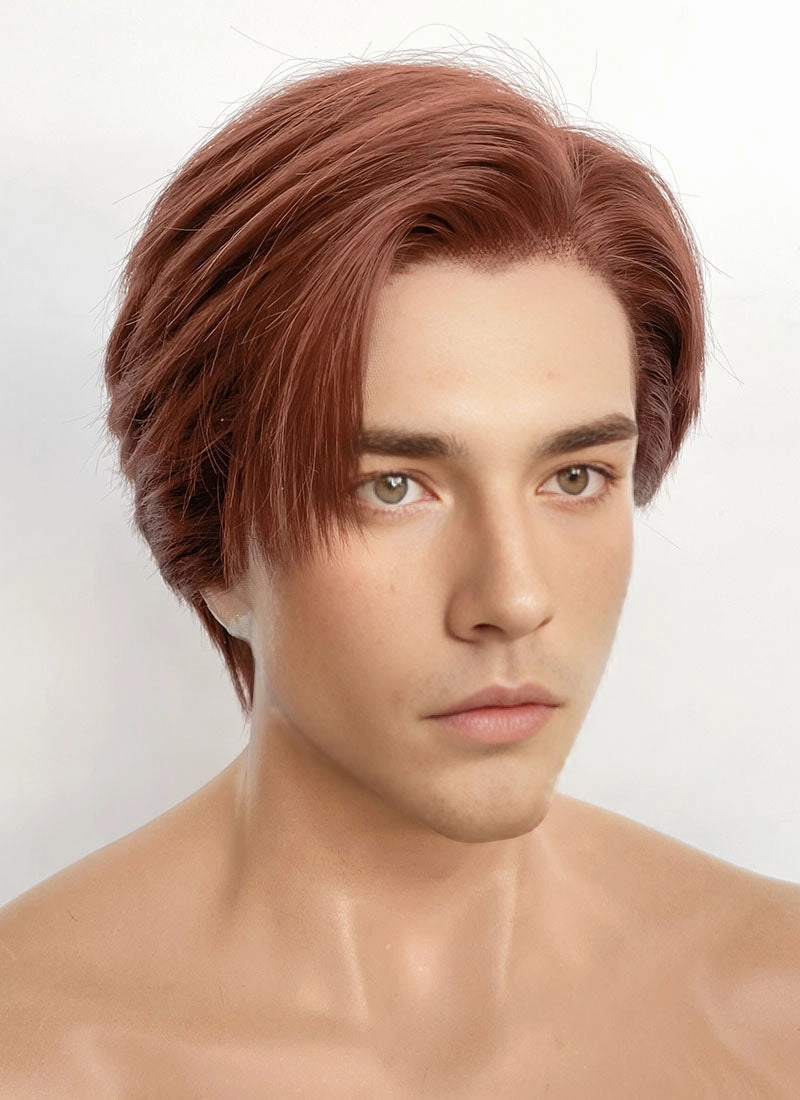Auburn Straight Lace Front Synthetic Men's Wig LF8048