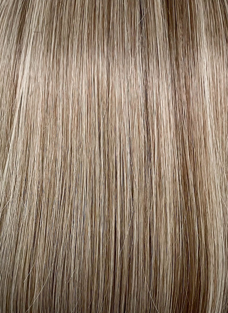 Balayage Blonde With Dark Roots Straight Mono Top Bob Lace Wig MN005