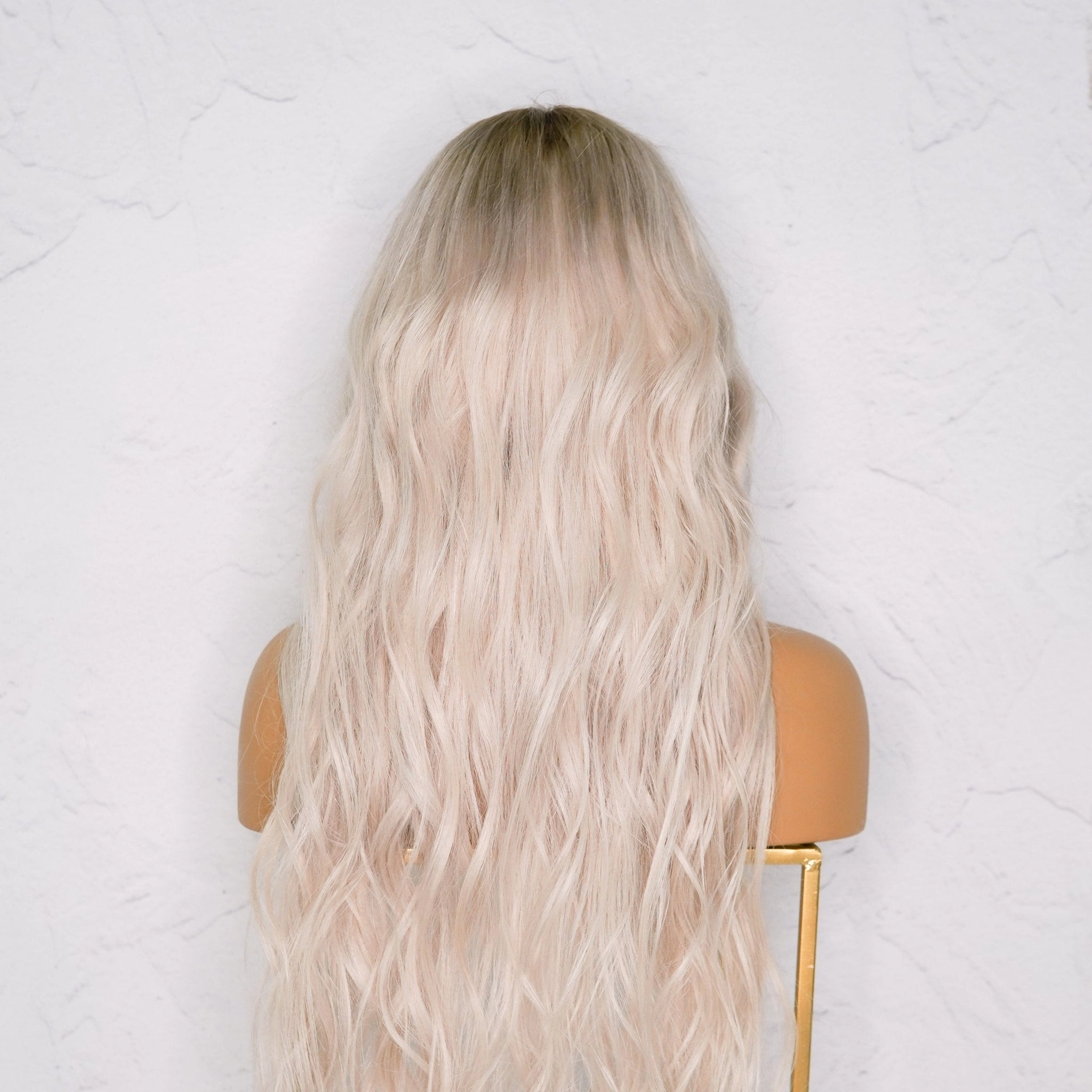 BELLE Ash Blonde Human Hair Lace Front Wig