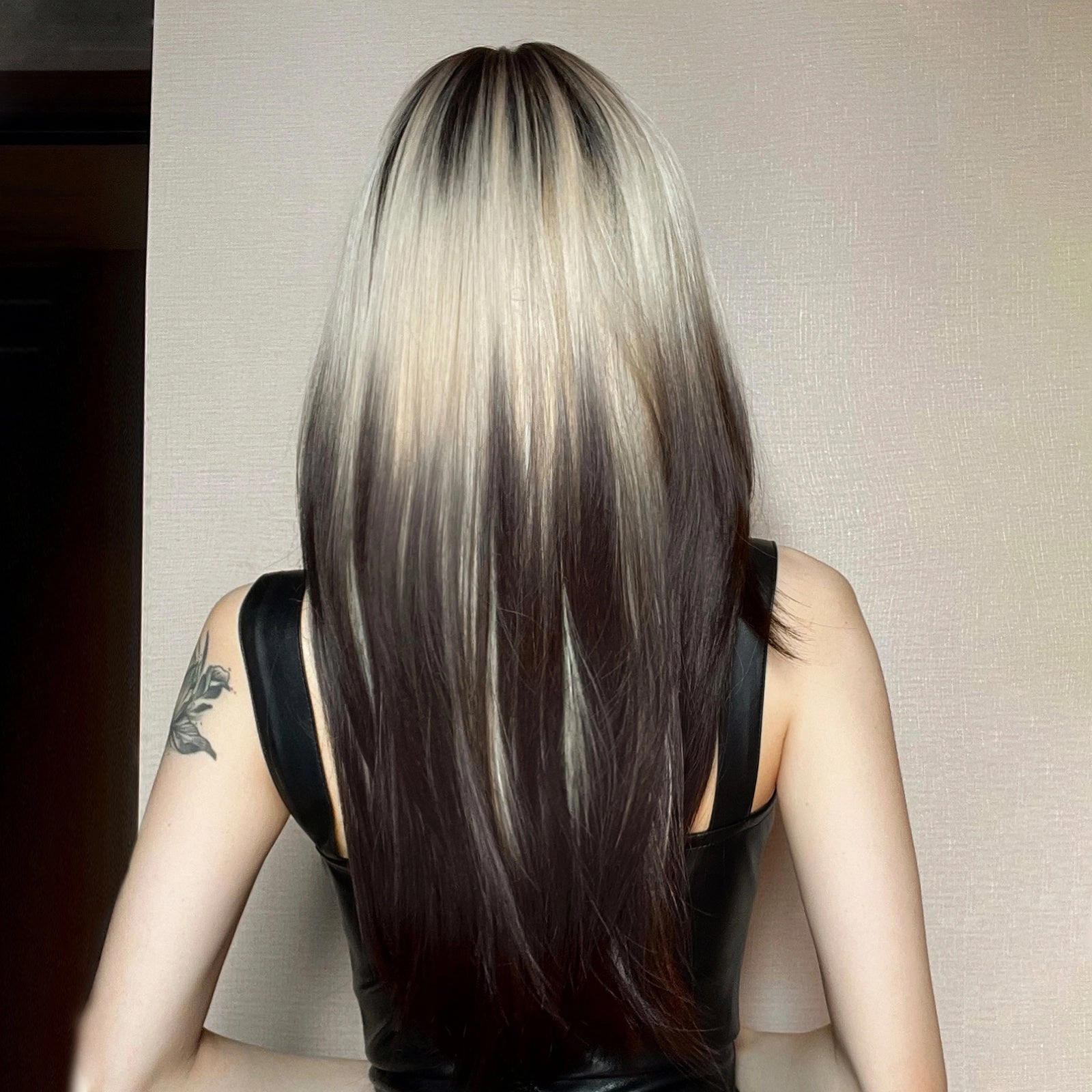 Black and Platinum Blonde Split Wig - MARKETPLACE