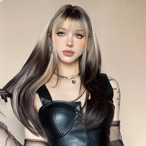Black and Platinum Blonde Split Wig - MARKETPLACE