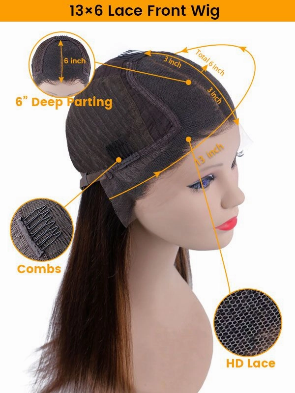 Black Friday 24hrs shipping Chinalacewig Body Wave 13X6 Transparent Lace Front Human Hair Wigs Bleached Knots BK08