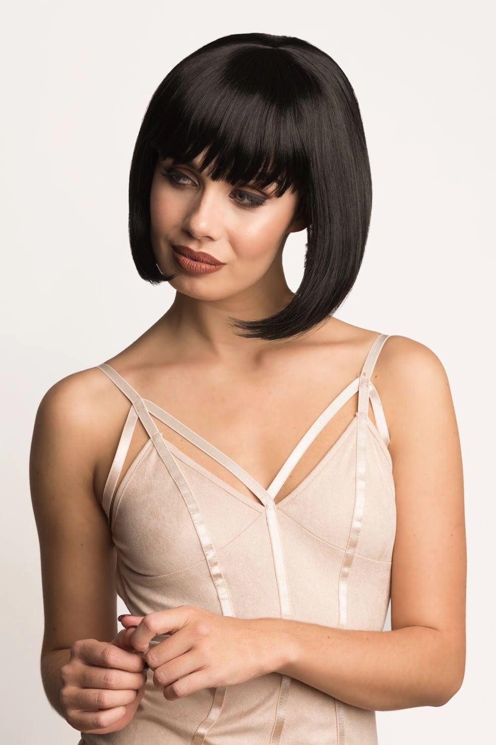 Black inverted bob wig: Chloe