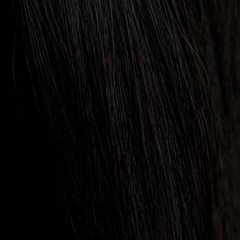 Black shoulder length long bob (lob) lacefront wig with side sweeping fringe/bangs: Amaris