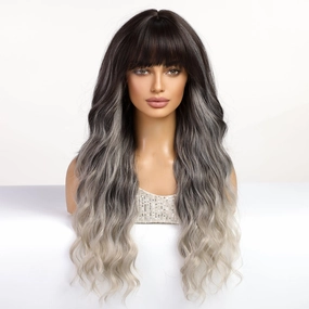 Black to Silver Ombre Wig - MARKETPLACE