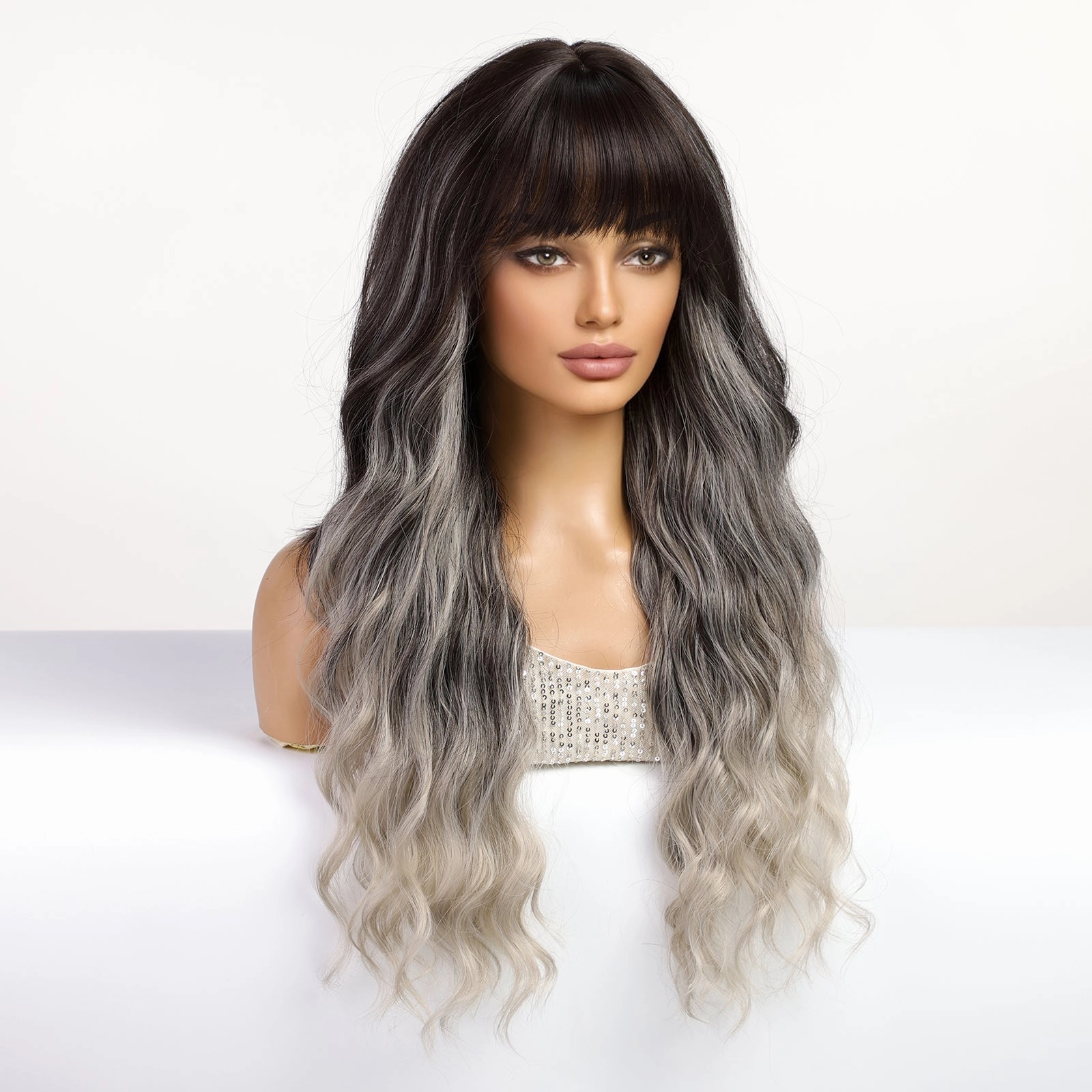 Black to Silver Ombre Wig - MARKETPLACE