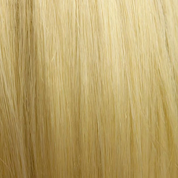 Blonde pinup wig, curled with short fringe, 1950s style: Cora