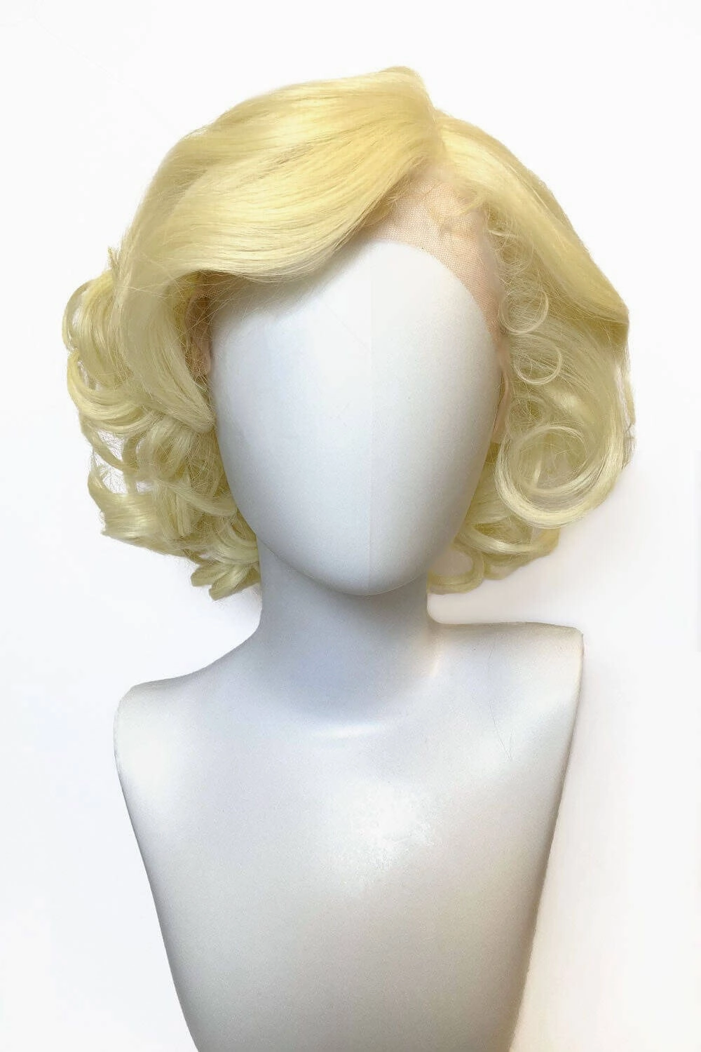 Blonde pinup wig, lace front, vintage style: Marilyn