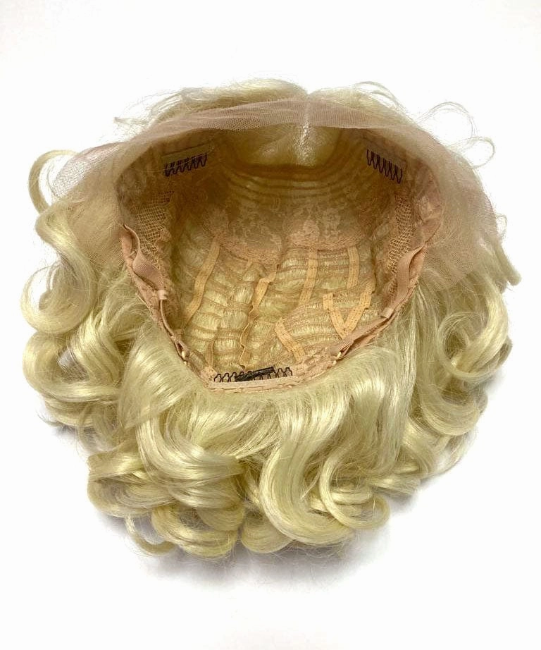 Blonde pinup wig, lace front, vintage style: Marilyn